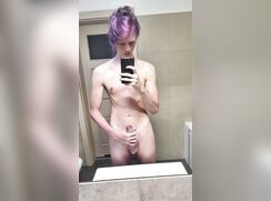cute purple hair polarny baited hot off