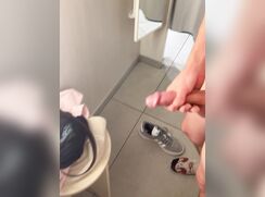 teen twink jerking and cumming in public fitting room