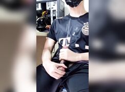 Asian twink gives messy cum spray in soccer kit - 09-04-25