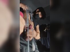 Asian twink shoots cum at the mirror - 09-04-25