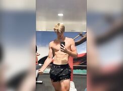 Blond boy baited and cum