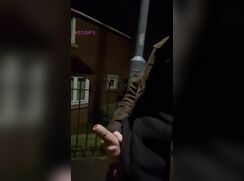 Playing With Cock After Dark In Street porn