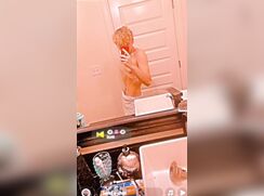 Cocky Blonde Shows Off