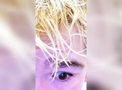 Cocky Blonde Shows Off