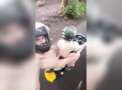 Shaved Cock Naked Motorcycle Ride porn