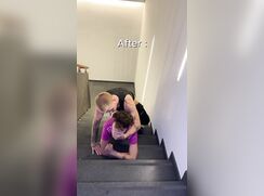 Hot Boy gets fucked on the Stairwell