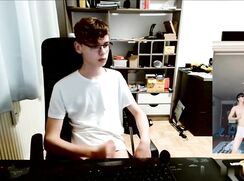 Twitter nerd gets really horny watching his followers' videos