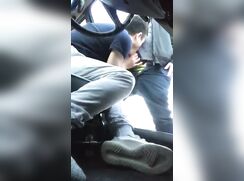 Servicing a trucker at the truck stop