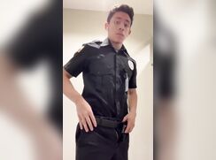 Security Dude Shows Ass