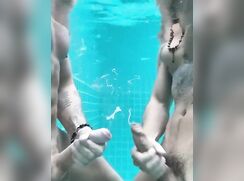 Swimming Pool Mutual Masturbation & Cum Underwater porn