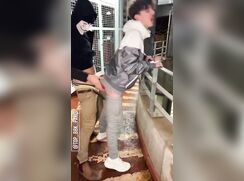 Cumming on his friend's ass