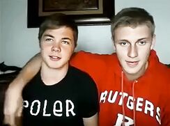 Bromance Blond Brunette College Guys Kissing Oral Ass Grab - AI Enhanced