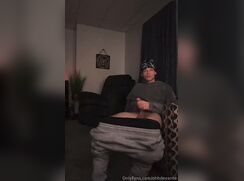 Lightskin boy playing with his dick and ass