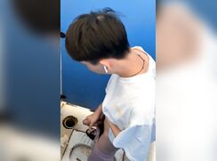 desperate 19 yo korean teen shoots cum spy