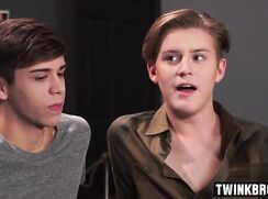 2 twinks talk about their coming out and show some homework