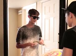 Cute pizza delivery guy gets fucked hard.