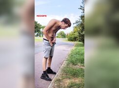 Twink Piss Drinking Beside Road porn