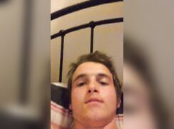 cute sexy hairy cock guy baited on bed off