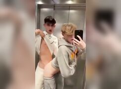 Blond Fucked In Elevator porn
