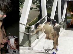 Cruising at night with other sperm horny athletes