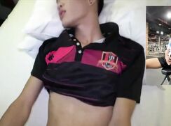 Touch my soft body in my shorts and make all the hard cocks cum