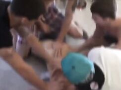 Frat Boys Hold Him Down & Fuck Him Hard porn