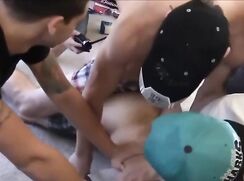 Frat Boys Hold Him Down & Fuck Him Hard porn