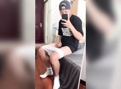 desperate sexy asian boy jerking off