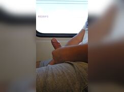Teen Exhibitionist Gets His Uncut Cock Out On Train porn