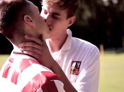 Football players after their training love a good shower