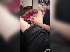 White cream on a black shirt...