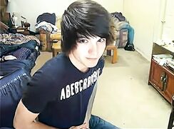 Straight Emo Guy Uncut wanks off on webcam - AI Enhanced