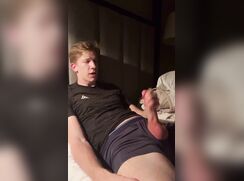 Twink Jerks Big Cock in Bed-Cums 198