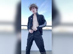cute curly allarext outside baited off
