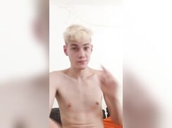 cute german blonde twink nico baited hot off