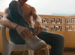 JW - Young guy strips and cums on balcony - AP120