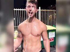 Jock Gets Pissed Upon Outdoors porn