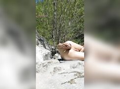 Dildo On The Rocks Outdoors porn