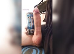 Femboy Cock Comparison To Monster Energy Drink Can porn