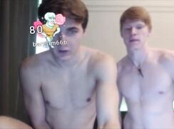 Redhead and his friend on cam