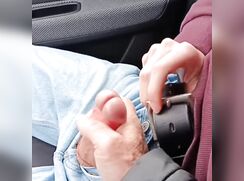 My 19 y old friend cum in my car one more time