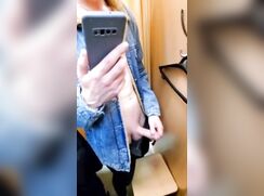 Risky masturbation in fitting room - 09-29-25