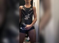 After sparring, the guy rests at home.