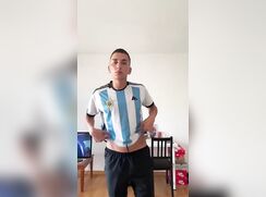 Argentine Soccer Fan Webcam Display porn