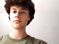 Dark Hair College Guy wanks his hung cock off - AI Enhanced