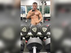 Jock Jerks & Cums In Gym porn