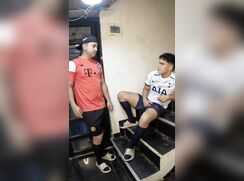 Caught Playing On Stairwell Turns To BJ porn