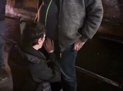 British Twink BJs Daddy By Canal porn