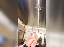 Uncut Cock Toilet Cubicle Jerk & Cum porn