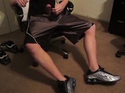 Clothes wanks - Pumping out a load on shorts shoe sniff and talking sexy